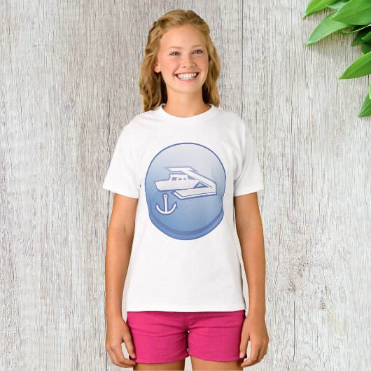 Boot en anker nautische marine t-shirt
