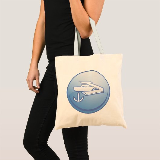 Boot en anker nautische marine tote bag