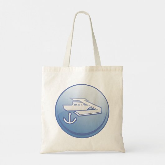 Boot en anker nautische marine tote bag (Achterkant)
