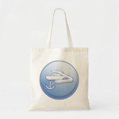 Boot en anker nautische marine tote bag (Voorkant)