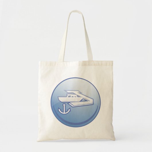Boot en anker nautische marine tote bag (Voorkant)