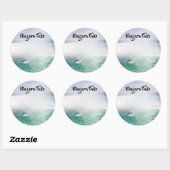Boot en Horseshoe Falls van Niagara Falls Ronde Sticker (Vel)
