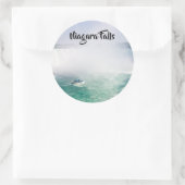 Boot en Horseshoe Falls van Niagara Falls Ronde Sticker (Tas)