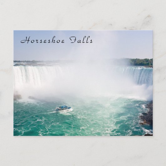 Boot en Horseshoe Falls vanuit Niagara Falls Briefkaart (Voorkant)