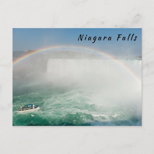 Boot en Horseshoe Falls vanuit Niagara Falls Briefkaart (Voorkant)
