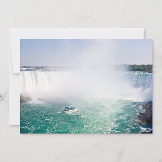 Boot en Horseshoe Falls vanuit Niagara Falls Kaart (Voorkant)