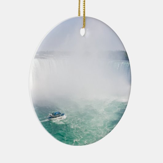 Boot en Horseshoe Falls vanuit Niagara Falls Keramisch Ornament (Rechts)