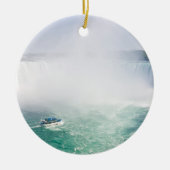 Boot en Horseshoe Falls vanuit Niagara Falls Keramisch Ornament (Voorkant)
