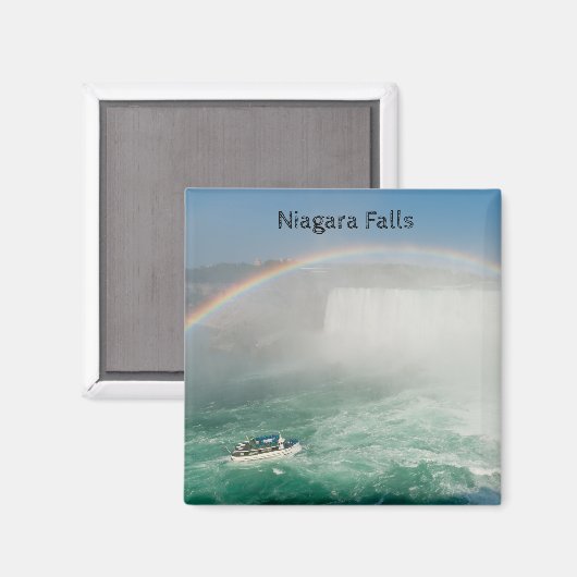 Boot en Horseshoe Falls vanuit Niagara Falls Magneet (Voorkant / Achterkant)