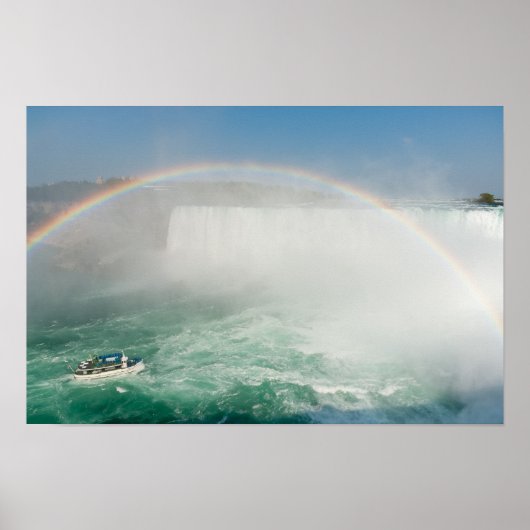 Boot en Horseshoe Falls vanuit Niagara Falls Poster (Voorkant)