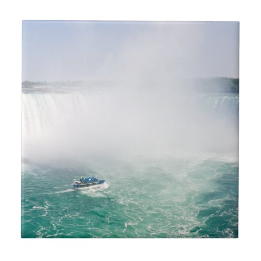Boot en Horseshoe Falls vanuit Niagara Falls Tegeltje (Voorkant)