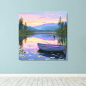 Boot en meer canvas afdruk (Insitu (Houten vloer))