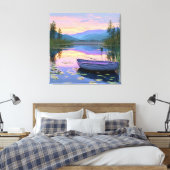 Boot en meer canvas afdruk (Insitu (Slaapkamer))
