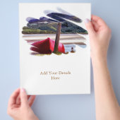 BOOT- EN MOUNTAINENLANDSCHAP FLYER (Hand)