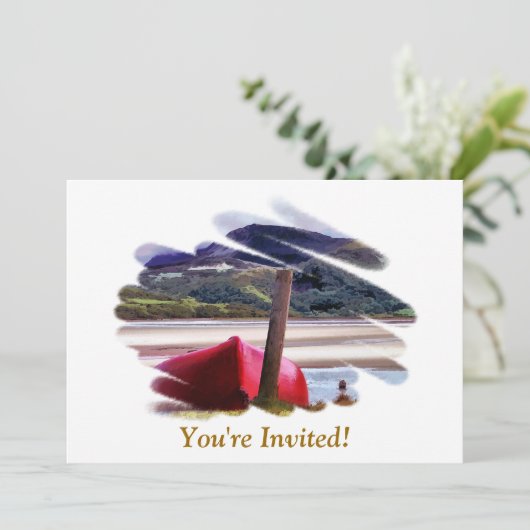 BOOT- EN MOUNTAINENLANDSCHAP KAART (Staand voorkant)