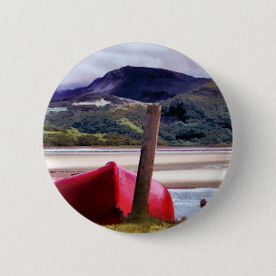 BOOT- EN MOUNTAINENLANDSCHAP RONDE BUTTON 5,7 CM