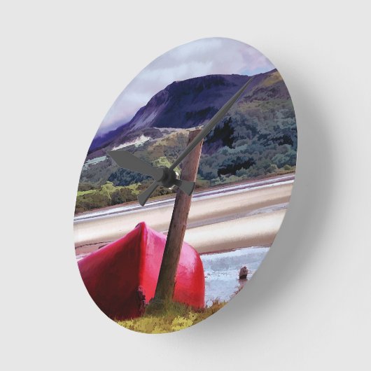 BOOT- EN MOUNTAINENLANDSCHAP RONDE KLOK (Hoek)