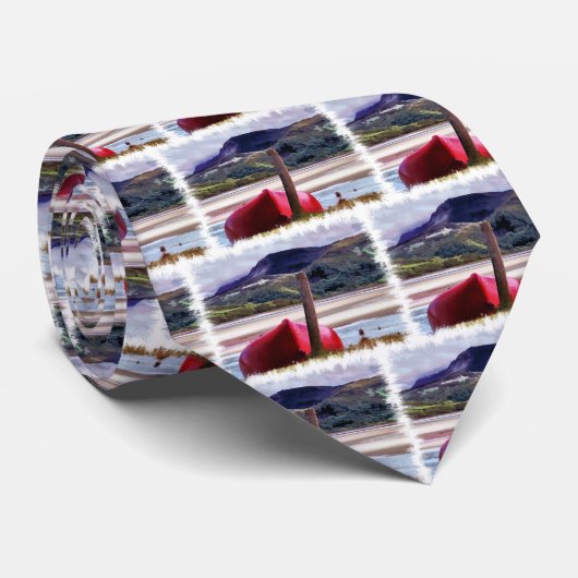 BOOT- EN MOUNTAINENLANDSCHAP STROPDAS (Opgerold)