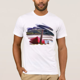BOOT- EN MOUNTAINENLANDSCHAP T-SHIRT