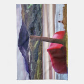 BOOT- EN MOUNTAINENLANDSCHAP THEEDOEK (Verticaal)