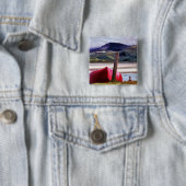 BOOT- EN MOUNTAINENLANDSCHAP VIERKANTE BUTTON 5,1 CM (In situ)