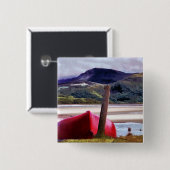 BOOT- EN MOUNTAINENLANDSCHAP VIERKANTE BUTTON 5,1 CM (Voorkant /achterkant)