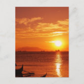 boot en zon briefkaart (Voorkant)