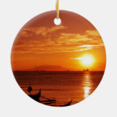 boot en zon keramisch ornament (Achterkant)