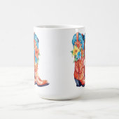 Boot Floral Design 15 oz Classic Mok (Center)