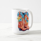 Boot Floral Design 15 oz Classic Mok (Voorkant rechts)