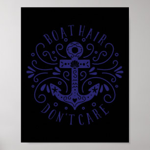 Boot Haar Maakt Niet Uit Anker Varend Zee Oceaansp Poster