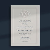 Boot Helm Faux reliëf Modern Classic Wedding Kaart