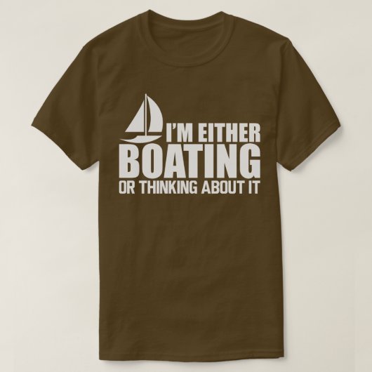 Boot Ik voer of denk erover na W T-shirt (Design voorkant)