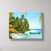 Boot in Caribisch gebied Canvas Afdruk (Voorkant)
