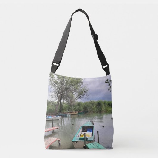 Boot in de baai crossbody tas (Voorkant)