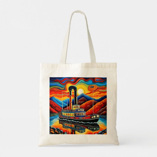 Boot in de fjord 16 tote bag (Achterkant)