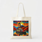 Boot in de fjord 16 tote bag (Voorkant)