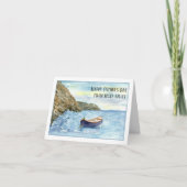 Boot in de Middellandse Zee Happy Vaderdag Kaart (Voorkant)