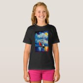 Boot in de nacht t-shirt (Voorkant volledig)