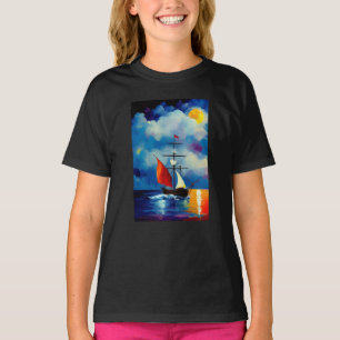 Boot in de nacht t-shirt