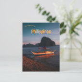 Boot in El Nido Palawan Filipijnen Briefkaart (Staand voorkant)