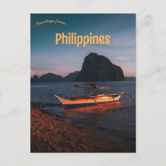 Boot in El Nido Palawan Filipijnen Briefkaart
