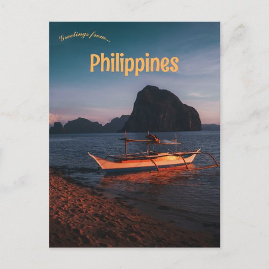 Boot in El Nido Palawan Filipijnen Briefkaart (Voorkant)