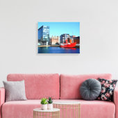 Boot in het Albert Dock Canvas Afdruk (Insitu (Woonkamer))