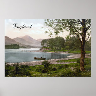 Boot in het Lake District, Engeland (1900) Poster
