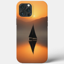 Boot in het meer met bergen landschap Case-Mate iPhone case