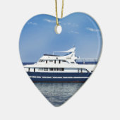 boot in het zee keramisch ornament (Links)