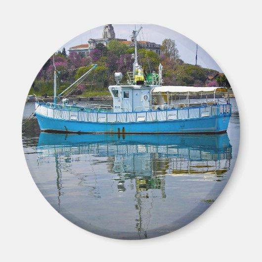 Boot in het zee magneet (Voorkant)