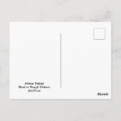 Boot in ruwe wateren, briefkaart (Achterkant)