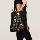 Boot Kerstmis Line Dance Funny Dansende Boots Tote Bag (Dichtbij)